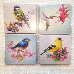 Set of 8 bird coasters